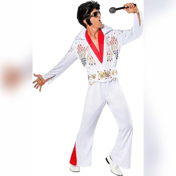 NEW Rubies Mens Deluxe Aloha Elvis Costume for Themed Parties and Halloween SZ M - Picture 1 of 8